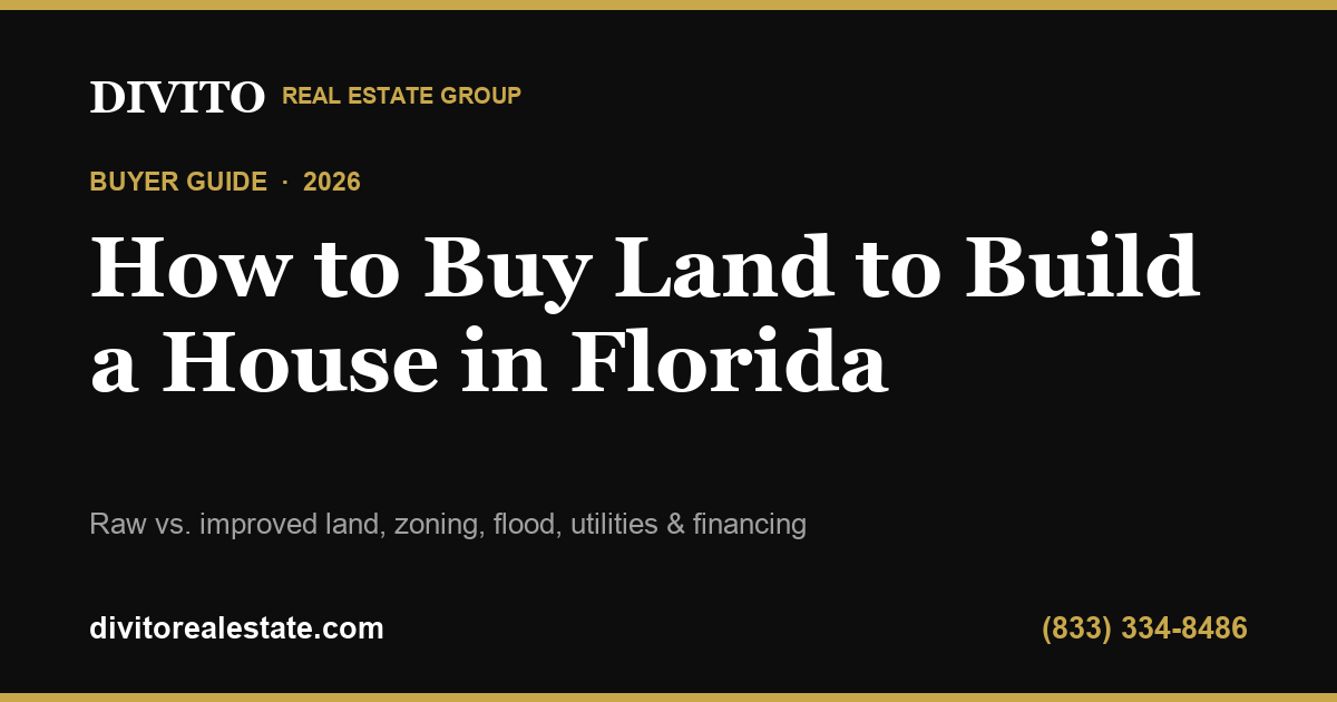 How to Buy Land to Build a House in Florida