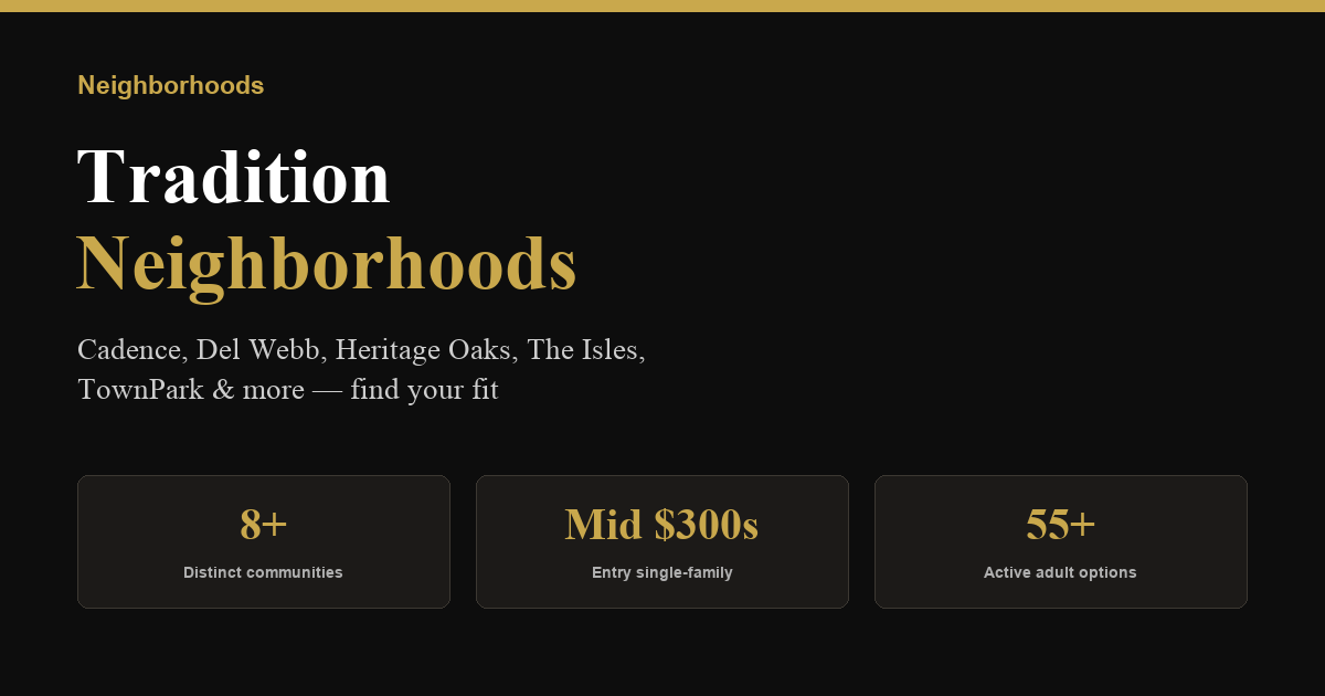 Tradition Port St. Lucie neighborhoods and home prices